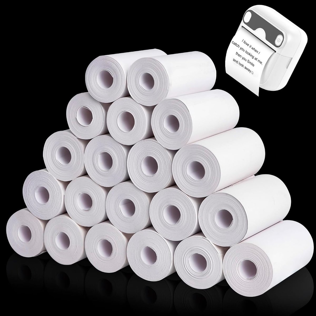 Thermisch Papier 20 Rollen 57 x 25mm voor Kinderen, Ontvangstbonnen en Mini Thermische Printers, Ideaal voor Creatieve Projecten en Foto's