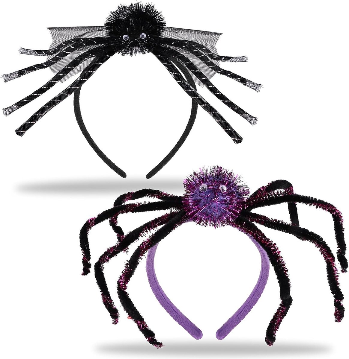 Halloween Haarbanden met Spinnen - Set van 2 - Kostuumaccessoires voor Carnaval en Feestjes
