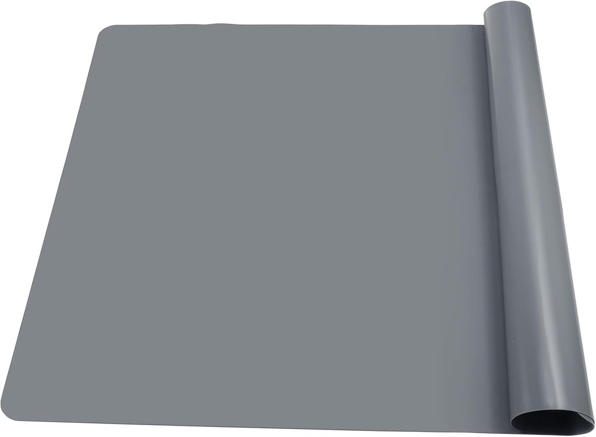 Grote Silicone Onderlegger van 70 x 50 cm, Niet-Plakkerig, Antislip, Ideaal voor Schilderen, Gieten van Hars en DIY Projecten, Zwart (Grijs)
