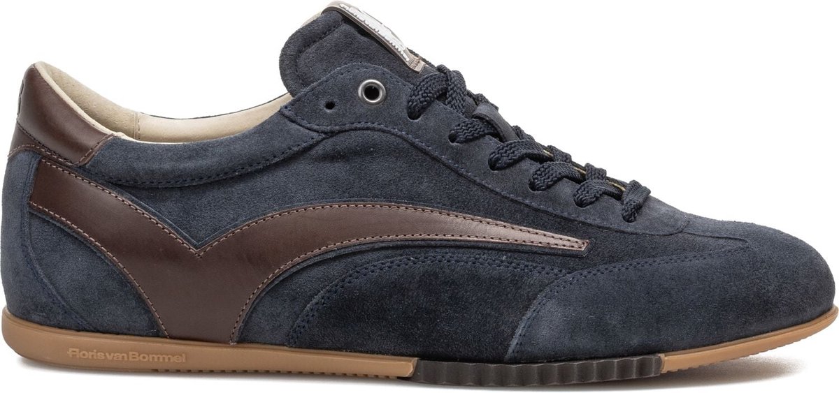 Floris Van Bommel Sfm-10215 De Vlakker Sneakers - Suède - Heren - Blauw - Maat 45⅓
