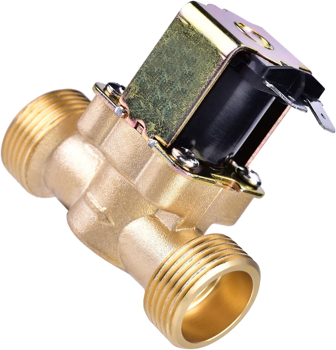 3/4" DC Water Valve 24V Normally Closed Brass Electric Solenoid Magnetic Valve for Water Control - ShopVlot