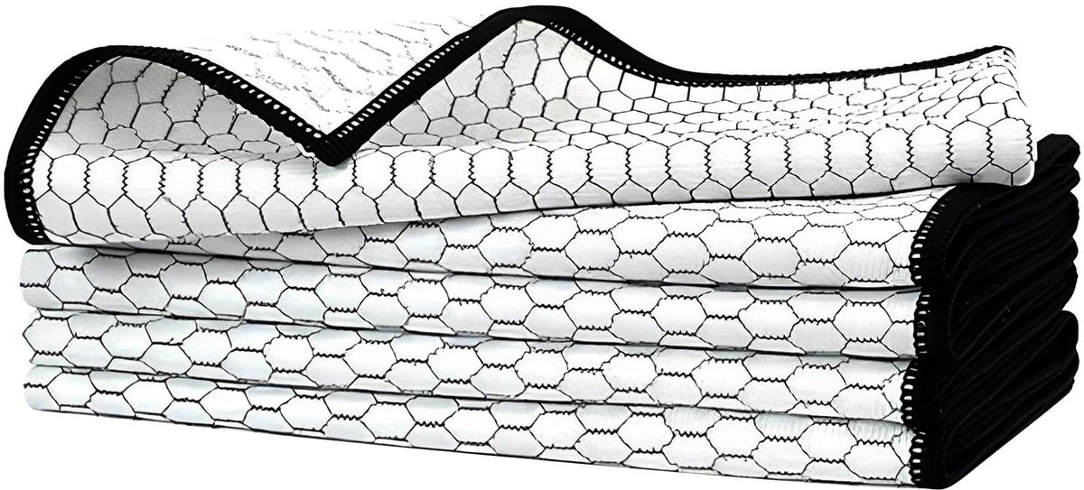 Microvezeldoek 30 x 30 cm - 5 stuks - nano-streepvrij - ideaal voor glazen en raam - ShopVlot