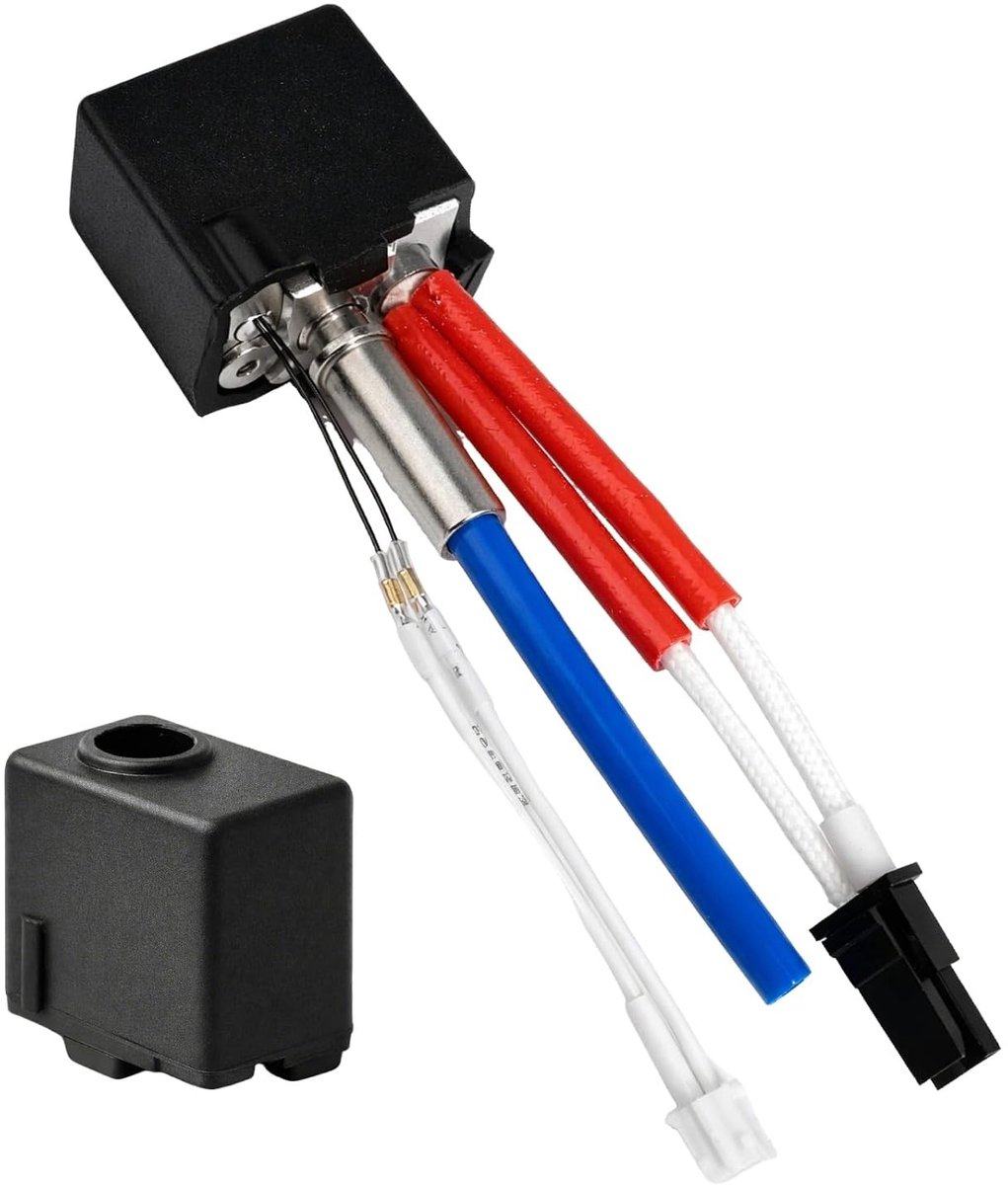 Complete Hotend Set voor 3D Printers, 24V 60W Extrusiekop met Messing Nozzle 0.4 mm, Hoogwaardige Verwarmingsblok, Compatibel met Kobra 2 Plus, Pro, Max en Neo, Ideaal voor 3D Printen en Verbeterde Prestaties