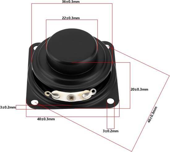 Mini audio speakers 40mm - vierkant - interne magnetische speaker - ideaal voor walkie-talkies en bluetooth audio - ShopVlot van MINI — afbeelding 3
