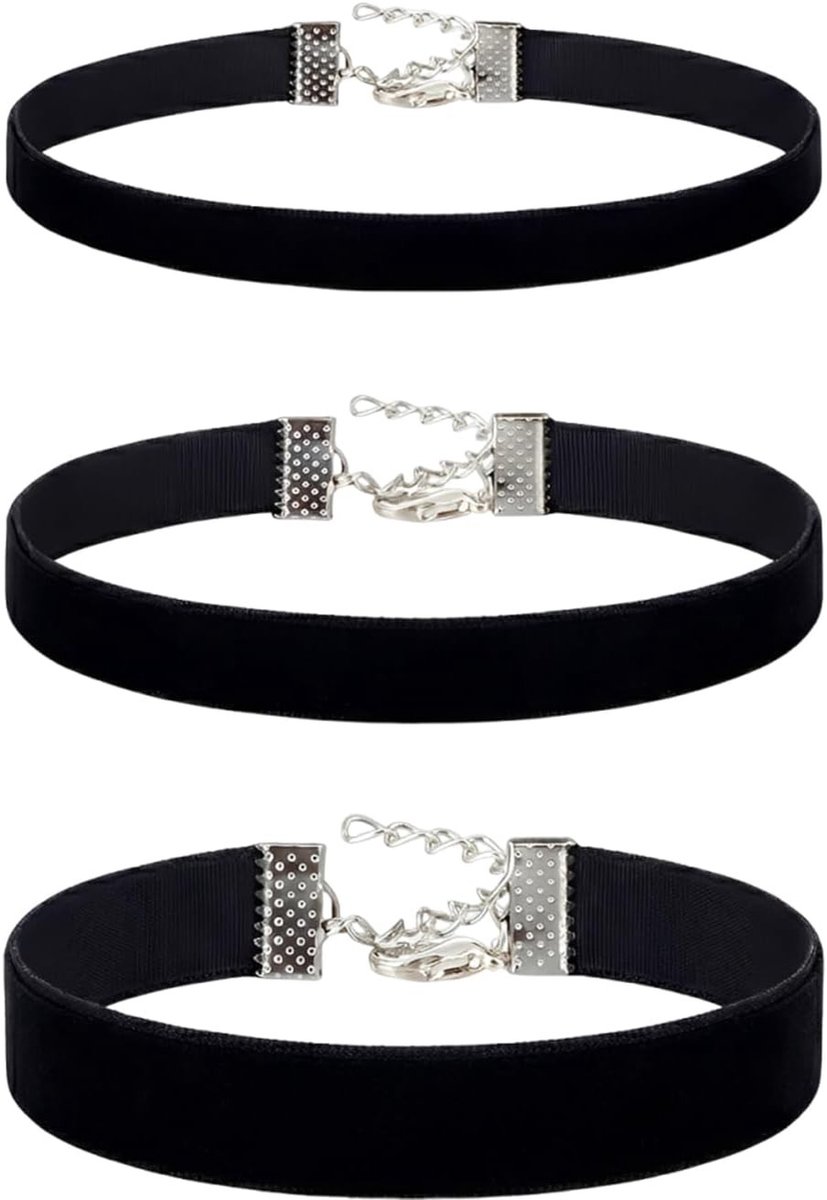 Elegante Velours Choker Set van 3 - Verstelbare Modeaccessoires voor Dames, Perfect voor Feestjes, Verjaardagen en Dagelijks Gebruik