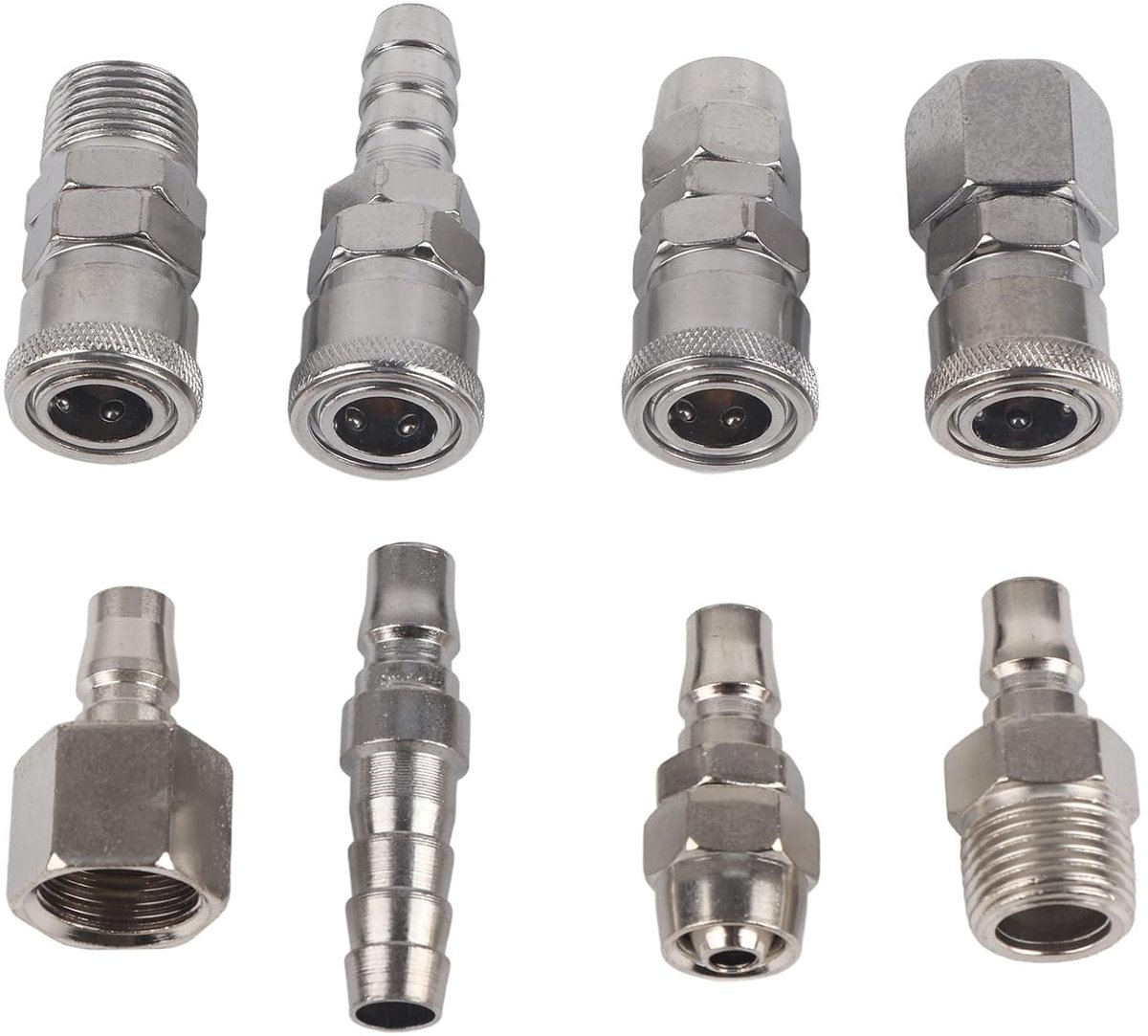 Luchtkoppeling en Connector Kit 1/2" BSP - 8 Stuks - Robuust en Duurzaam - Voor Pneumatische Compressors - ShopVlot