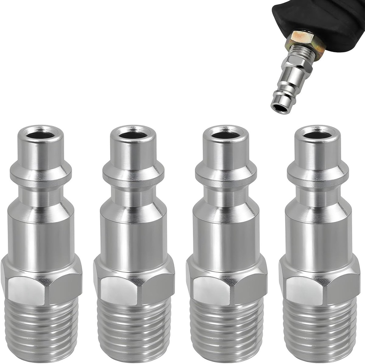 Snelkoppeling perslucht 1/4 NPT mannelijk - Amerikaanse schroefverbinding - ShopVlot