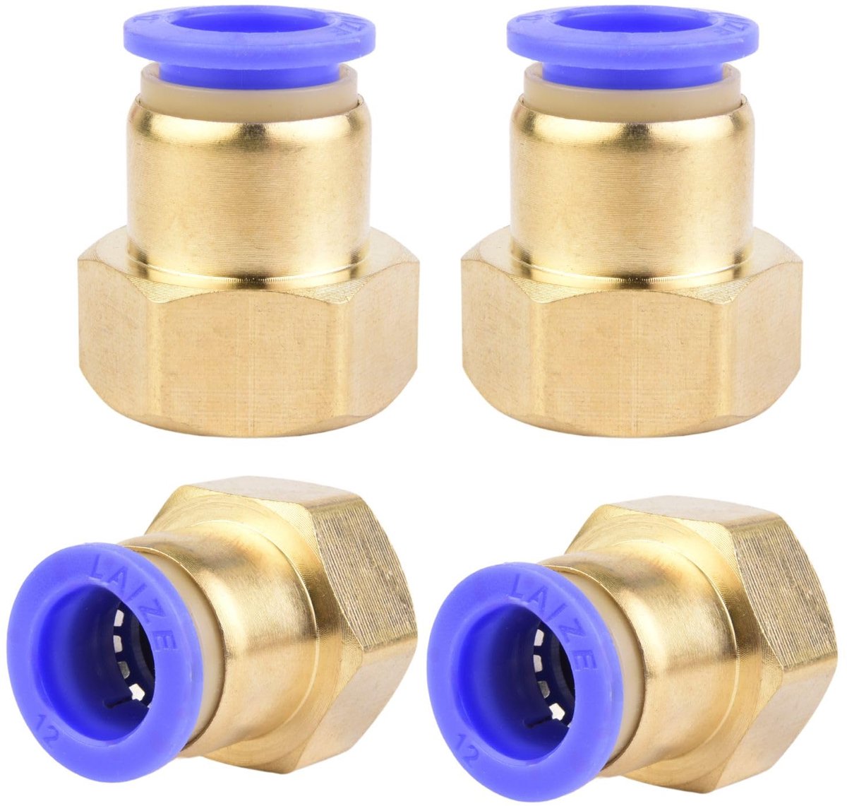 Pneumatische adapter 12 mm buitendiameter - 1/2 inch PT-binnendraad - rechte schroefverbinding - ShopVlot