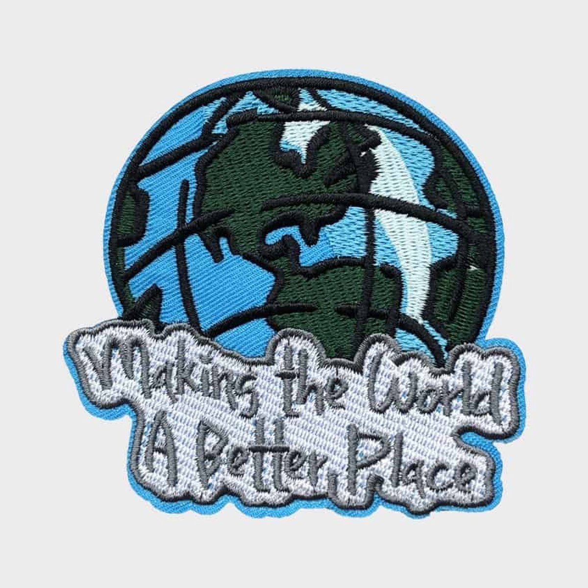 Patchy® – Making The World A Better Place Strijk Embleem Patch 9 x 9.4 cm