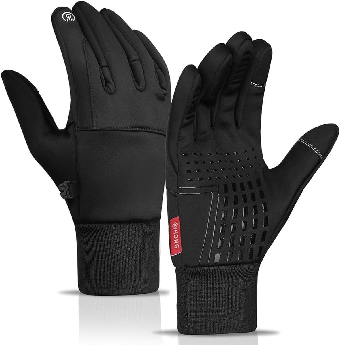 Warme winterhandschoenen - Zwart - Nylon - Touchscreen en Waterdicht - Voor Mannen en Vrouwen
