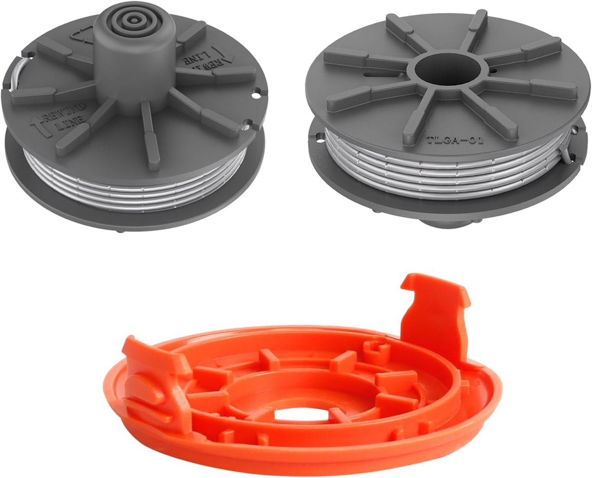 Vervangende trimmerdraad en beschermkap voor diverse Gardena modellen - 2 coils + 1 cover, ideaal voor tuinonderhoud en precisiewerk