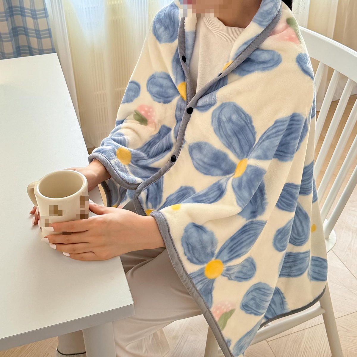 Fleece Draagbare Deken 100x140cm - Flanel Geruit - Zacht Pluche - Warmte voor de Winter - ShopVlot