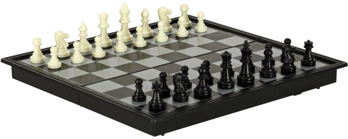 Majestix Magnetisch Schaakspel - Opvouwbaar Reisspel - Vanaf 5 Jaar