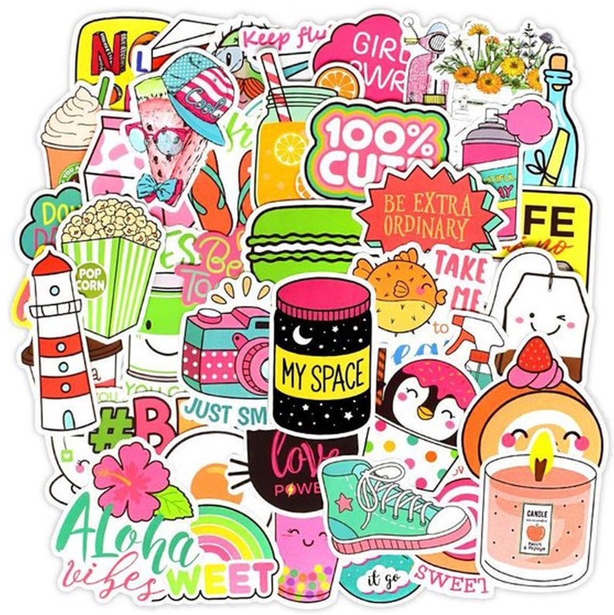 50 VSCO Girl Stickers – Girl Power, Quotes & Cute