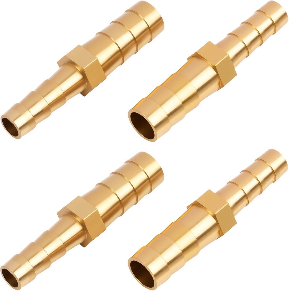 Hose Reducer 8mm naar 6mm, Barb Connector voor Lucht, Water, Olie en Brandstof, Koper Slangadapter voor Diverse Toepassingen