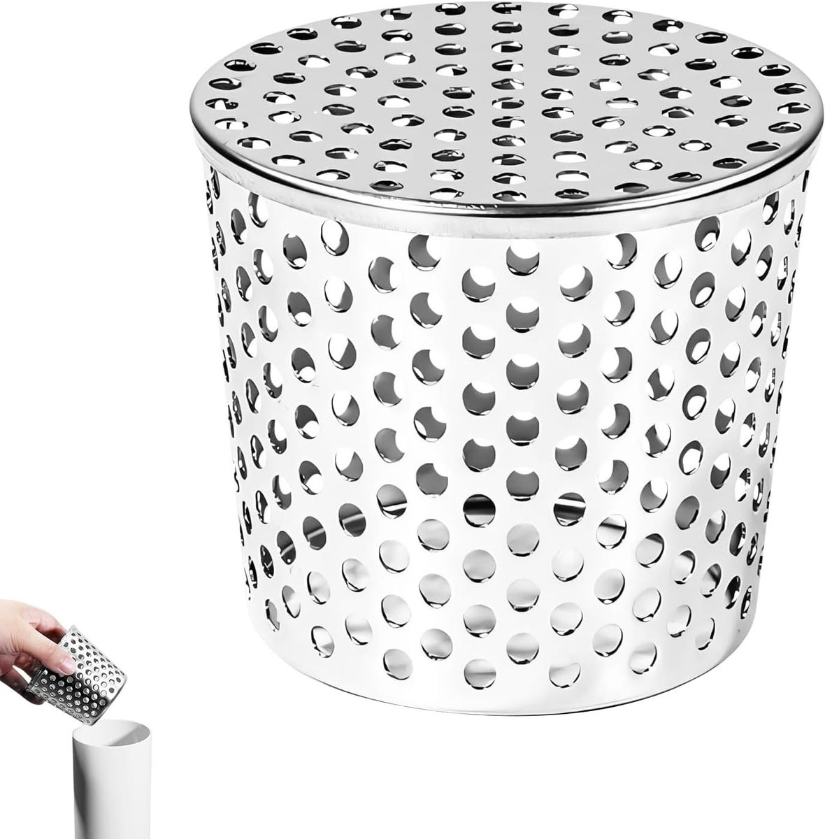 Roestvrijstalen Bladbescherming voor Regenpijpen, Universele Oplossing voor Afvoer en Goten (90-110 mm)