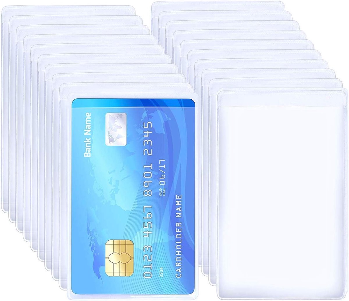 Duurzame Transparante Kaart Houder voor 120 Bank- en Creditcards, Ideaal voor Paspoorten en Portemonnees, Perfect voor Organisatie en Bescherming van Documenten