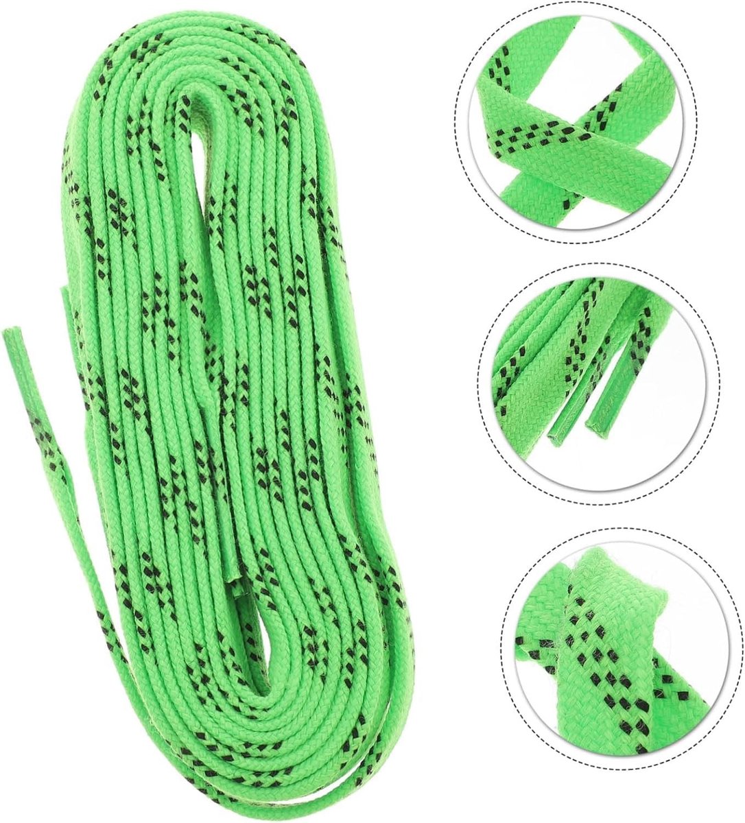 Waxed Hockey Laces voor IJshockeyschaatsen, Professionele Platte Linten, 244cm, Duurzaam en Sterk