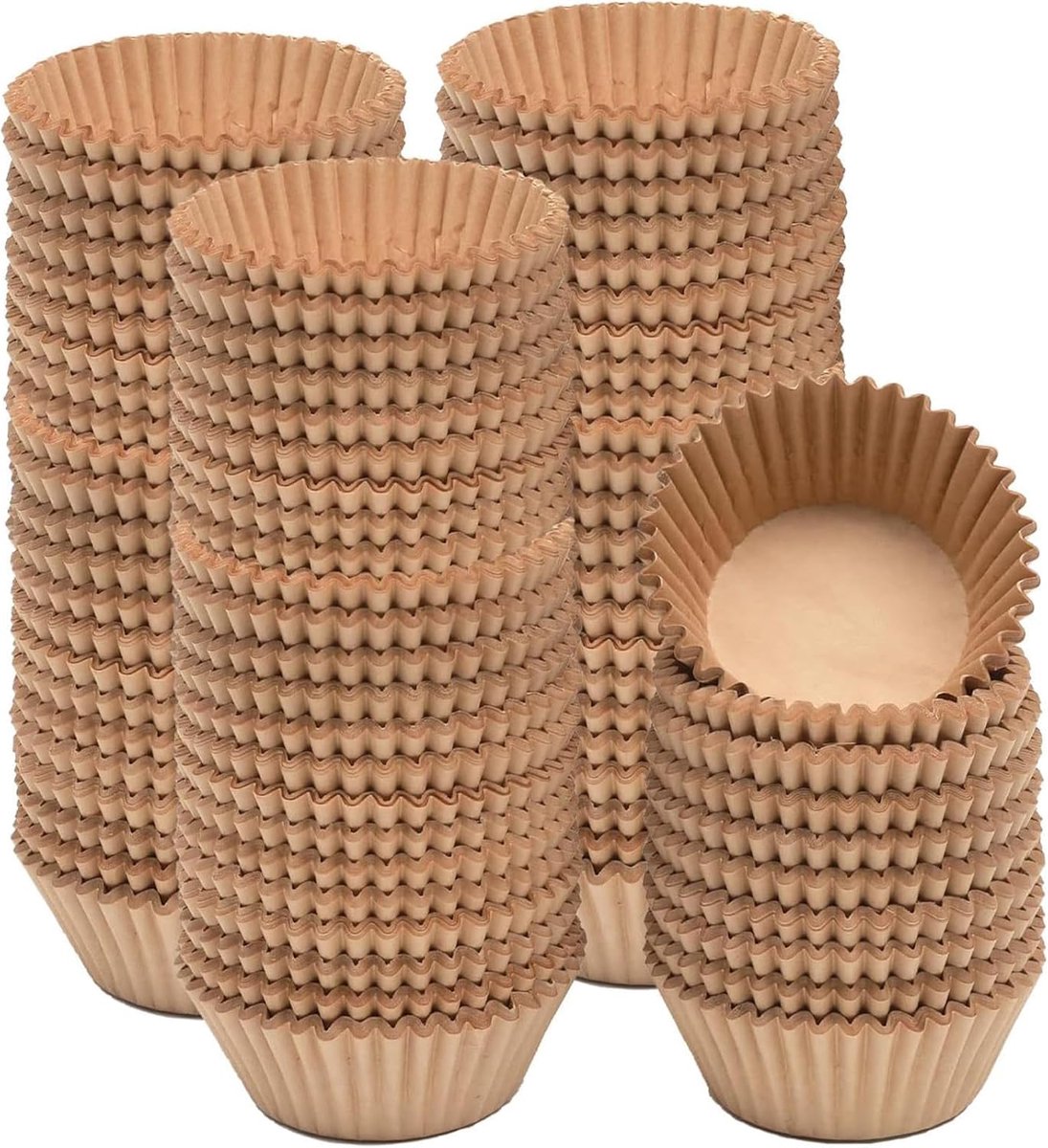 Muffinvormpjes 300 stuks - bruine cupcake-inzetstukken - geurloos - ideaal voor bakken - ShopVlot