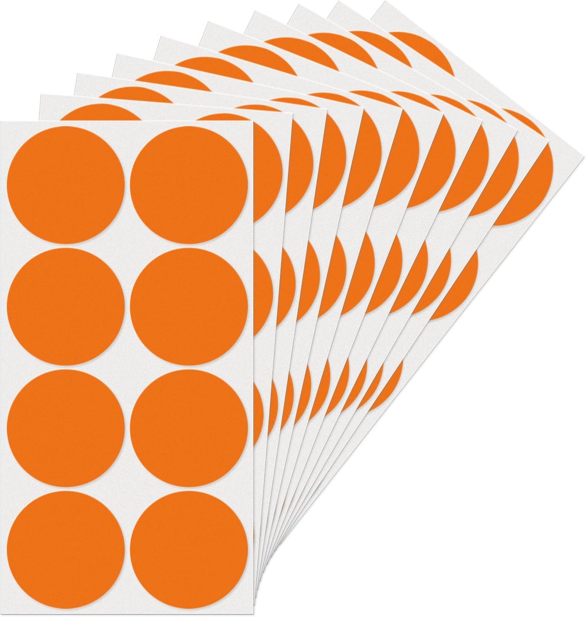 Stippenstickers 50 mm - Oranje - Waterdicht - Ideaal voor kleurcodering - ShopVlot