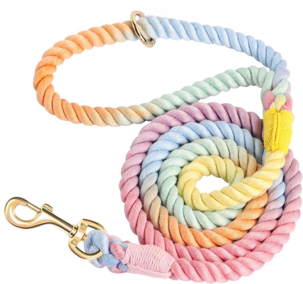 Hondenriem handgemaakt - gevlochten katoen - voor kleine, middelgrote en grote honden - comfortabele grip - ShopVlot