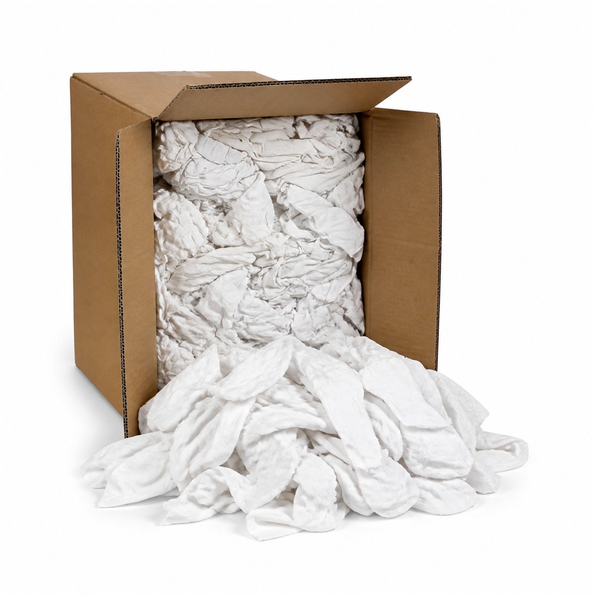 Inpakr Poetsdoeken Wit Excellent - 10 kg - Versneden Tricot Katoen - Pluisarm - Sterk Absorberend
