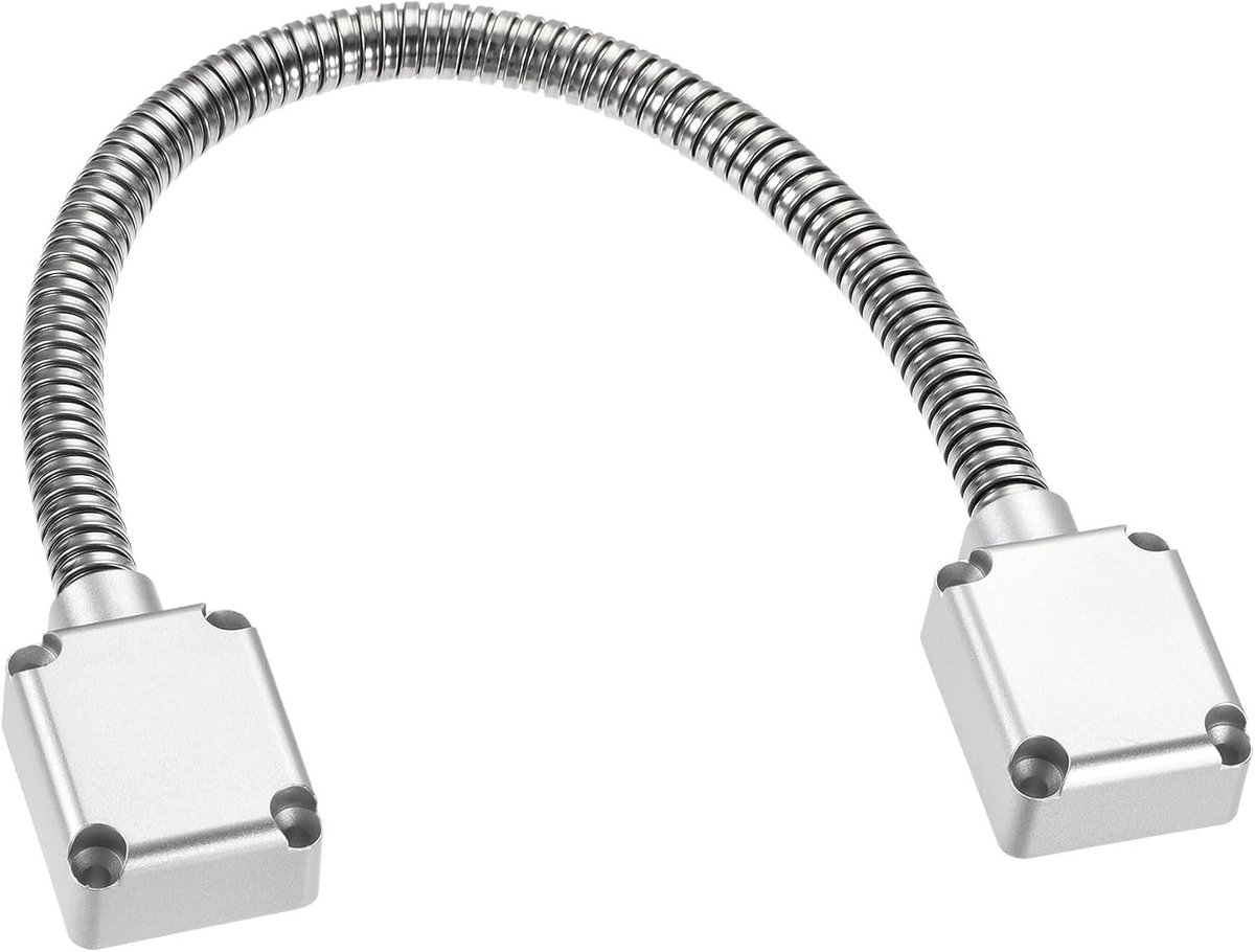 Flexibele Deurlus Draad Bescherming Sleeving 400mm - Roestvrij Staal Kabel Tule en Draad Protector voor 9.5mm Deur Kabel Pass Through, Ideaal voor Kabelbeheer en Bescherming