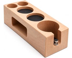Verstelbaar tamper station voor 58 mm zeefhouders, espresso tamping station van hout, perfect voor barista's en koffieliefhebbers