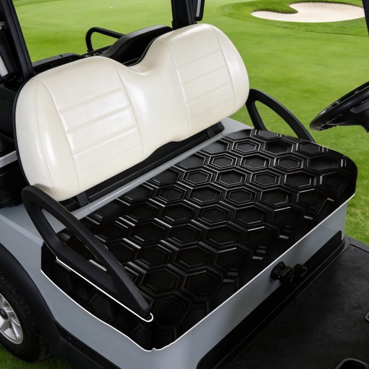 Comfortabele Microfibre Stoelhoezen voor Golfkarren - Bescherming en Ondersteuning voor Golfstoelen, Ideaal als Dekentje en Handdoek, Geschikt voor 130x78.5cm (Zwart)