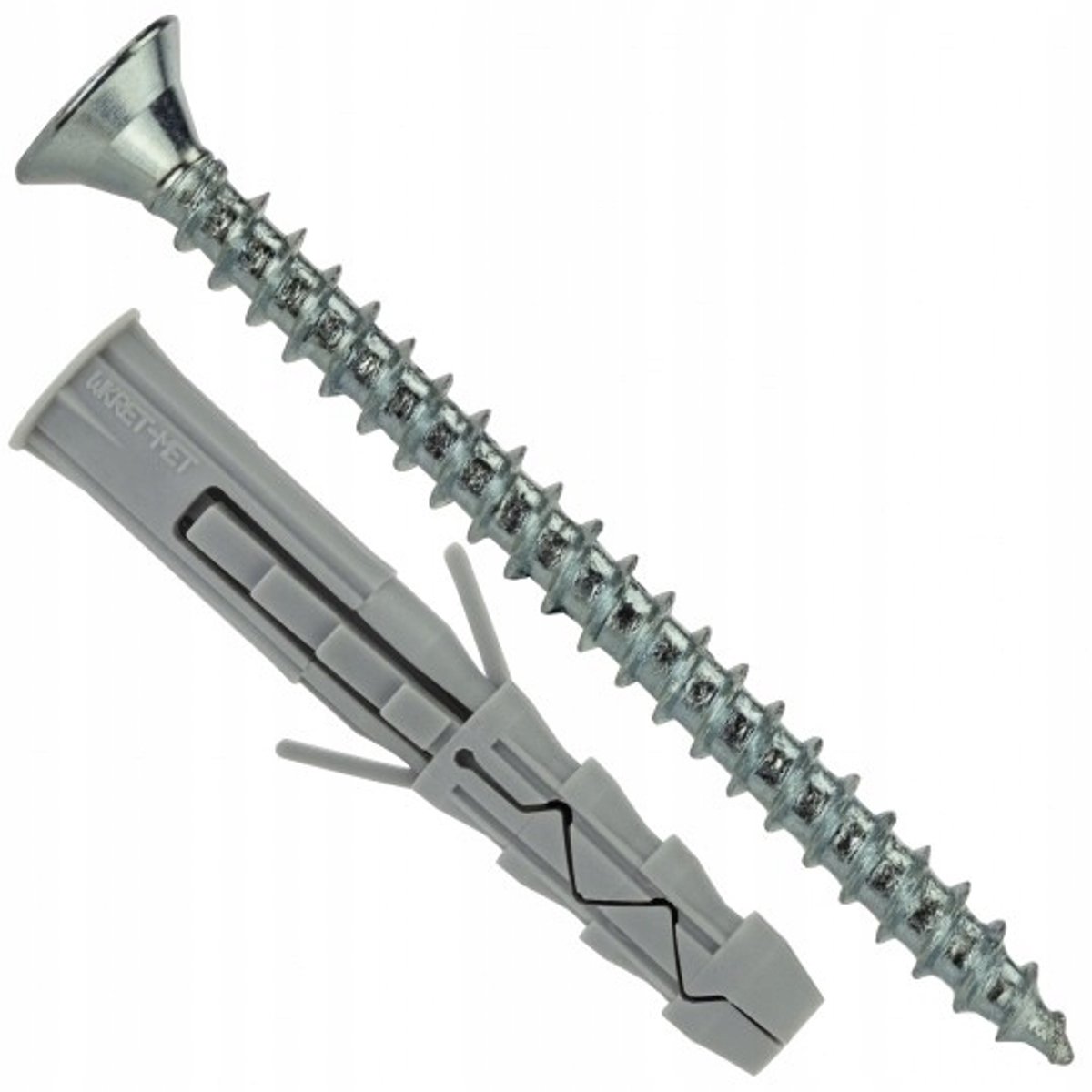 Wkręt-met - Trispreidende Plug - 8x60 mm - 8 stuks