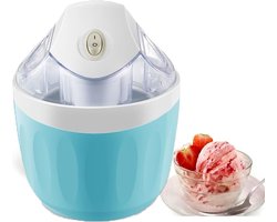 KZQ Automatische IJsbereider - 500ml - Maak Italiaans Schepijs Sorbet En Yoghurtijs In 15 Minuten - Krachtig Voor Thuisgebruik - Hemelsblauw