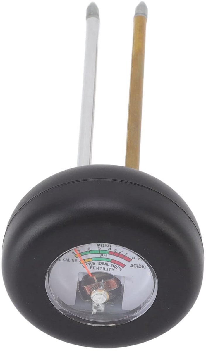 Bodemmeter - Grondtester - Plantenverzorging - 3-in-1 functie - 155 mm - Zwart
