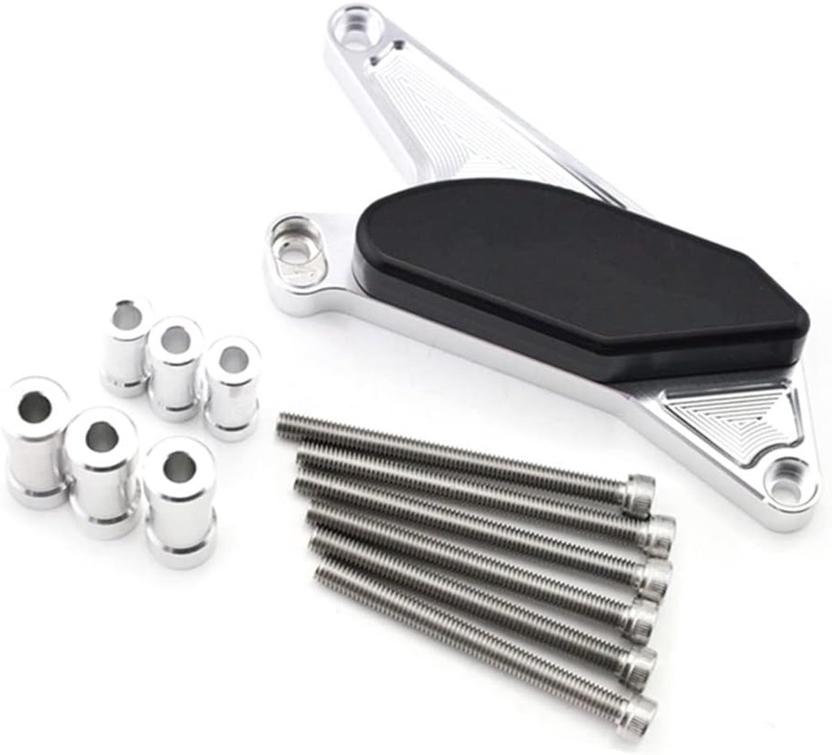 Motorframe Beschermers - Valbeugels Motor - Motor Beschermen - CNC Aluminium - Set van 2 - Zilver