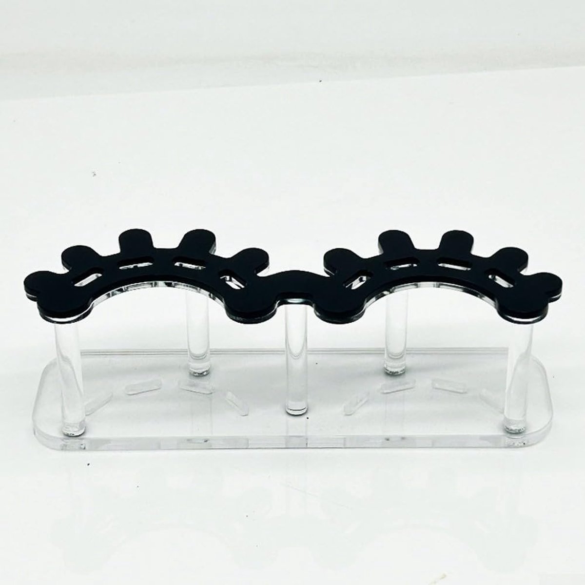 Pincet Houder - Opbergstandaard Wimpertools - Wimperverlenging Organiseren - 8 Gaten Ontwerp - 18.5 x 5 x 5.5 cm - Zwart