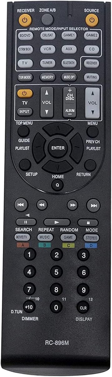 Afstandsbediening - Remote Control - TV Bediening - Geen Installatie Nodig - 10 Meter Bereik - Zwart