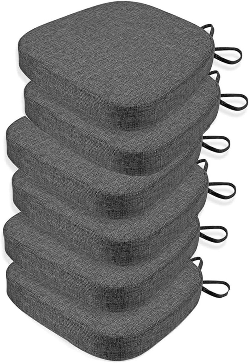 Stoelkussens 6 stuks - Zitkussens Binnen Buiten - Comfort Verhogend - Hoge Dichtheid Schui