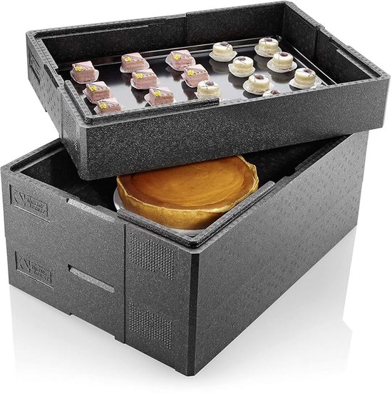 Thermobox - Isolatiebox Opslag - Voedsel Transport - Hoge Isolatiekracht - 20 Liter - Zwart — afbeelding 2