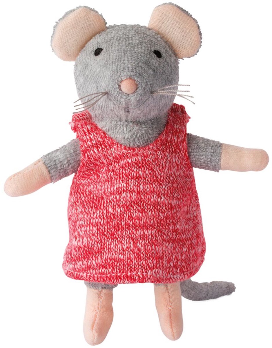 Sam & Julia Het Muizenhuis Pluche knuffel Julia - Speelgoed kinderen - 11 cm - Voor meisjes en jongens - Vanaf 1 jaar - Bambolino Toys