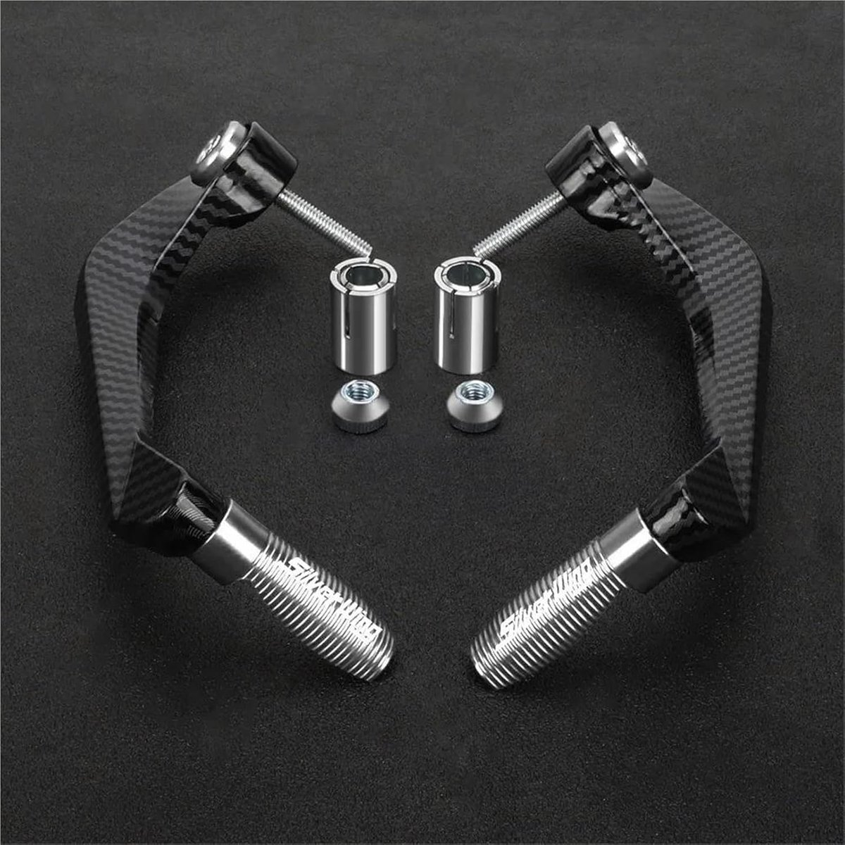 Motorfiets Handkappen - Stuur Beschermers - Bescherming Rijden - CNC Aluminium Legering - 7/8 " 22mm - Zwart