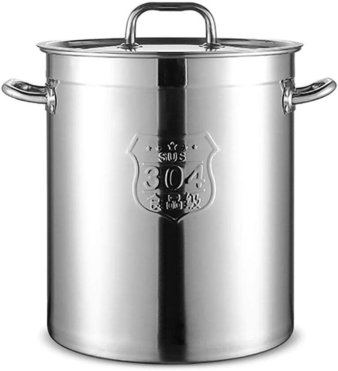 Soepketel RVS - Stoofpan Olie Opslag - Grote Maaltijden Bereiden - Extra Dik Materiaal - 30L - Zilver