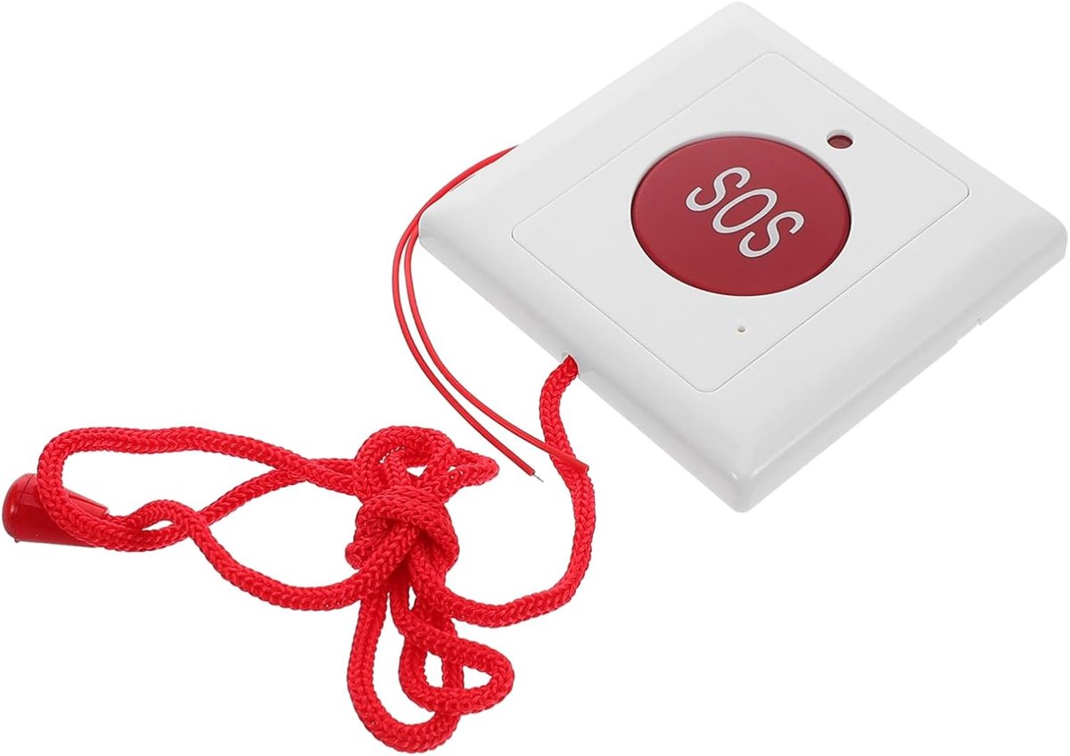 Noodoproepknop - Hulpknop Senioren - Directe Hulp - Compact Ontwerp - 8.5 cm - Wit