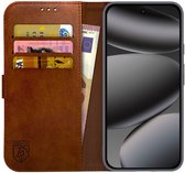 Rosso Element Geschikt voor Google Pixel 10 Pro XL | Wallet Book Case | Portemonnee Hoesje | 3 Pasjes | Magneetsluiting | Stand Functie | Bruin