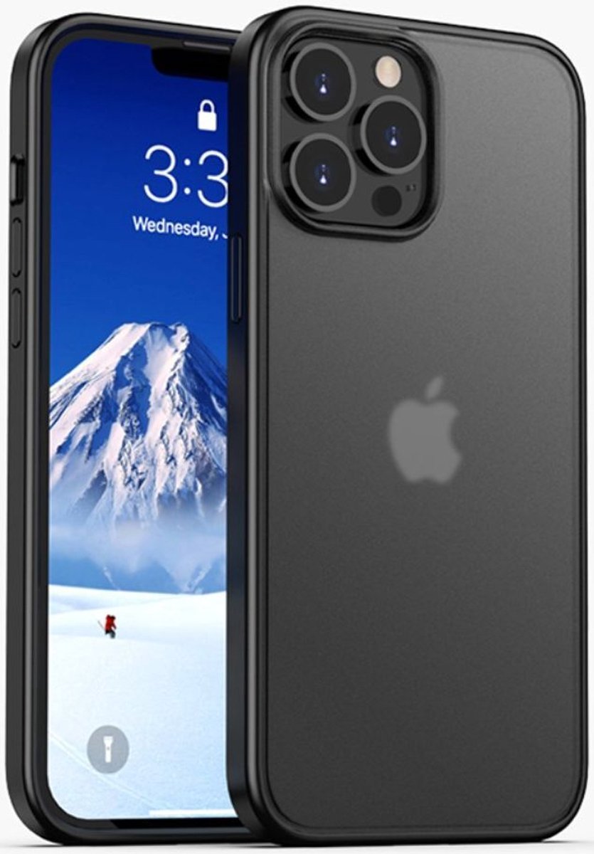 iPaky Hoesje Hybride Back Cover Zwart Geschikt voor Apple iPhone 13 Pro