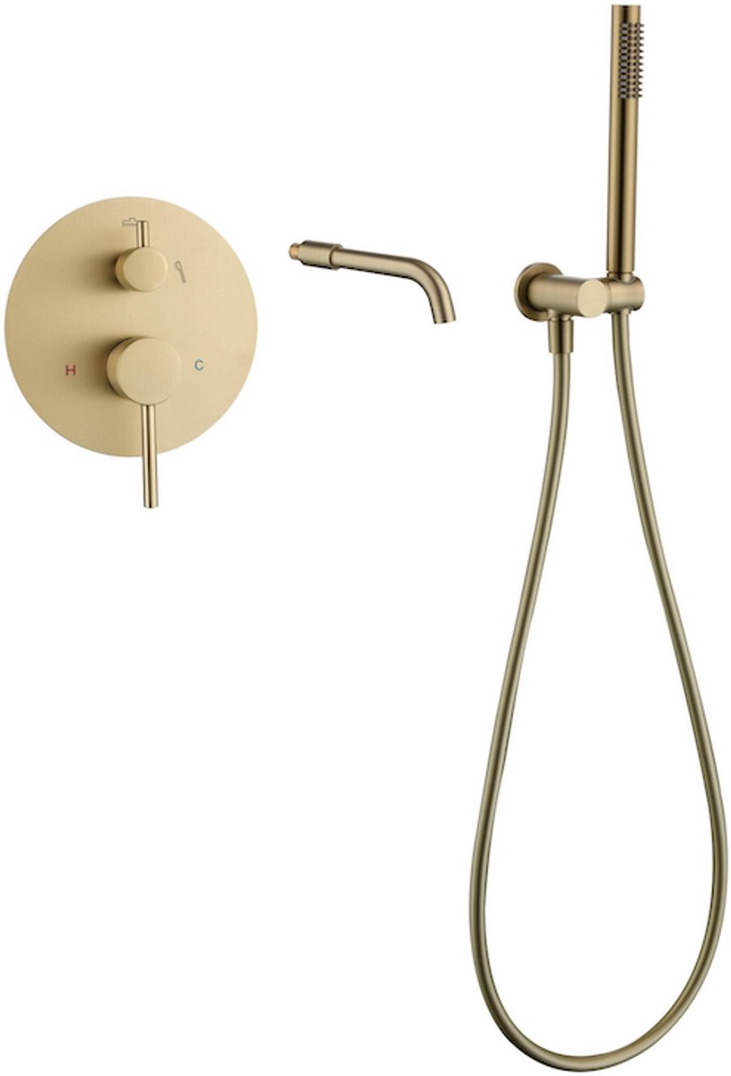 LINEA UNO - Haldur - Goud - Inbouw badkraan - - 201368