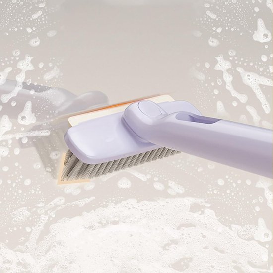 Voegen Reinigingsborstel - Spleet Cleaner Borstel - Badkamer Schoonmaken - Roterende Schrobactie - 245 x 14 x 3 cm - Paars — afbeelding 2