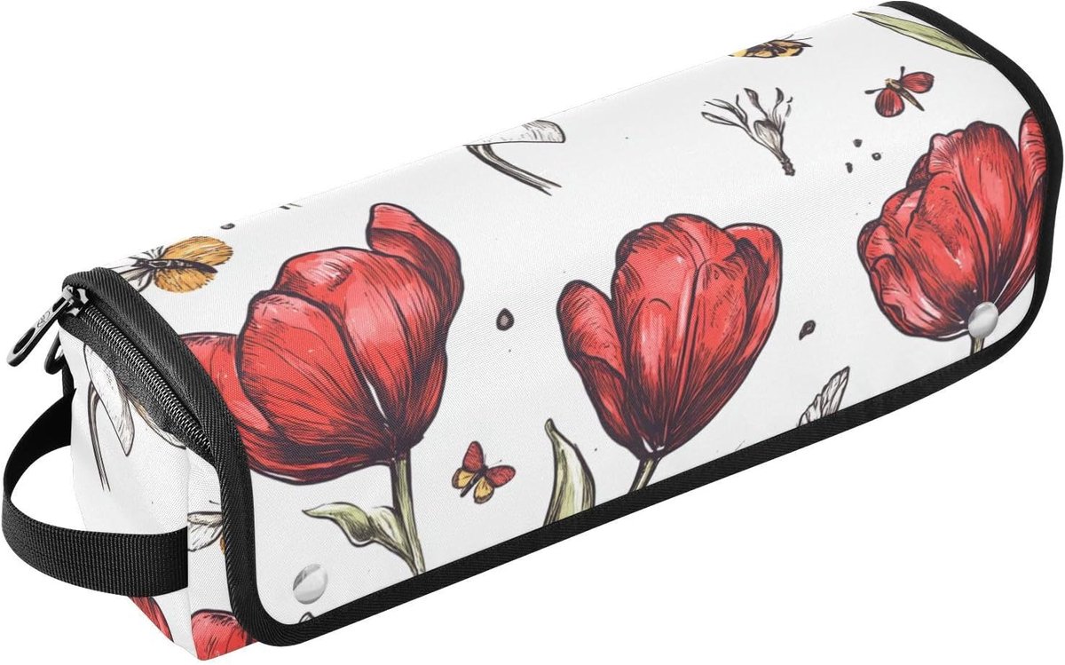 Haarstyling Tas - Reistas Krultang Opbergtas - Haar Styling Organiseren - Hittebestendige Mat - 37 x 31.5 cm - Iris Wit
