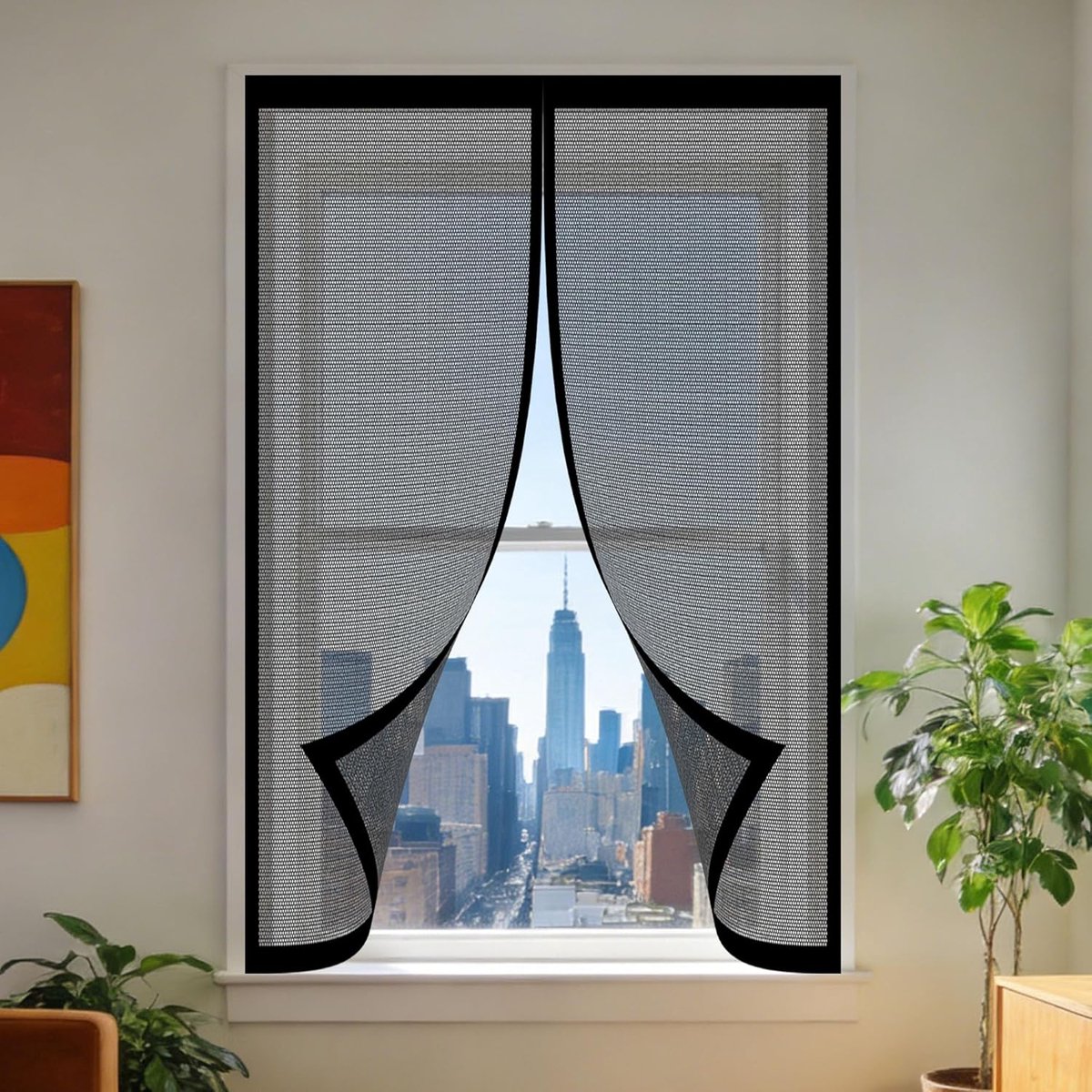 Magnetisch Hor - Insectenhor Raam - Insecten Buiten Houden - Zonder Boren - 80x120 cm - Zw