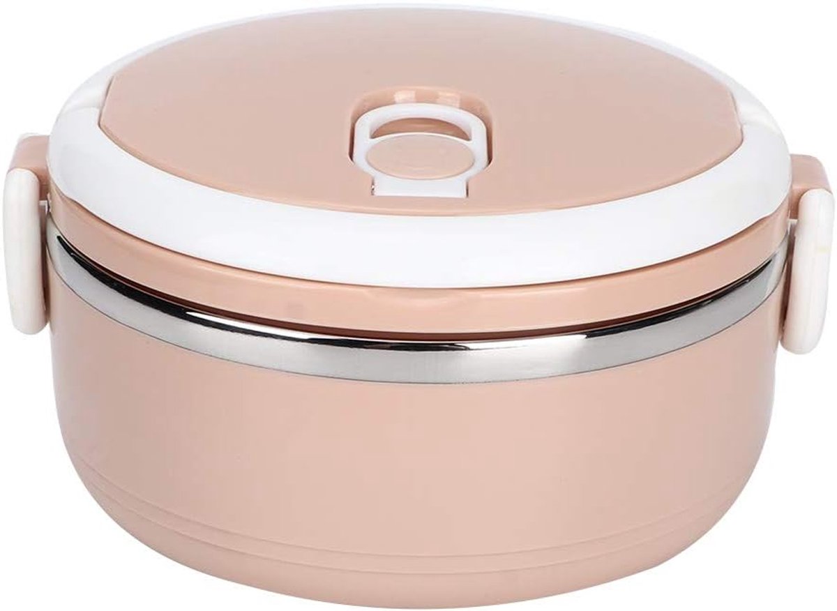 Ge茂soleerde Lunchbox - Voedselcontainer Noddles - Maaltijden Warm Houden - Goed Afdichtend Ontwerp - 0.7 Liter - Roze