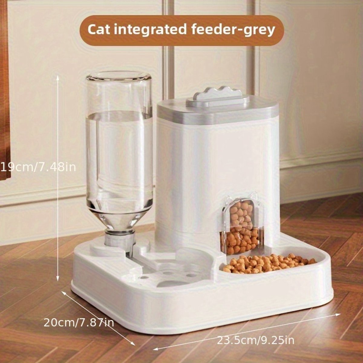 F&M RATES Automatische Voerautomaat met Waterfles 2-in-1 - afbeelding 3