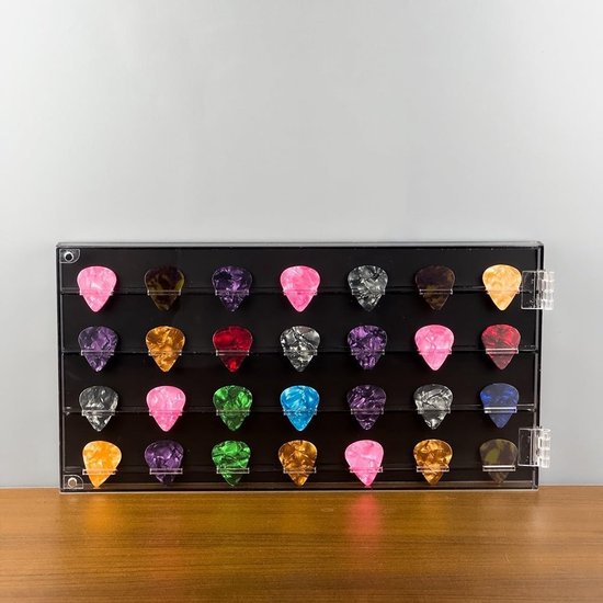 Plectrum Display - Pick Houder - Collectie Tonen - Stofdichte Bescherming - Ruim 28 Picks - Transparant — afbeelding 4